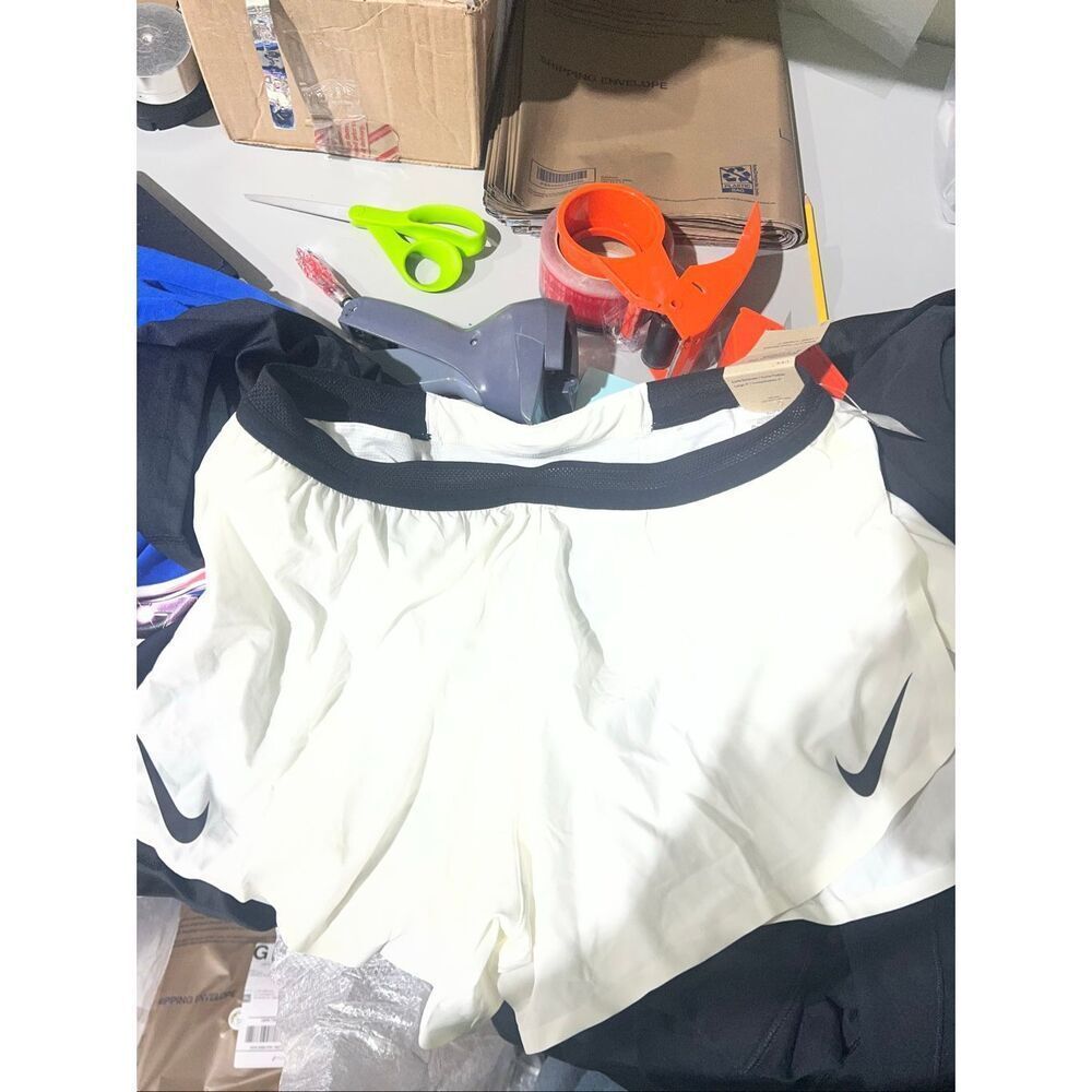 Nike AeroSwift Dri-FIT ADV 4" Brief-Lined Running Shorts White Large - Picture 8 of 9